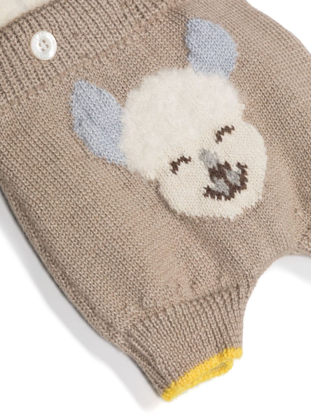 Shorts per neonati Gensami Kids beige Alpachino con intarsio PT02BALP TA GENSAMI KIDS
