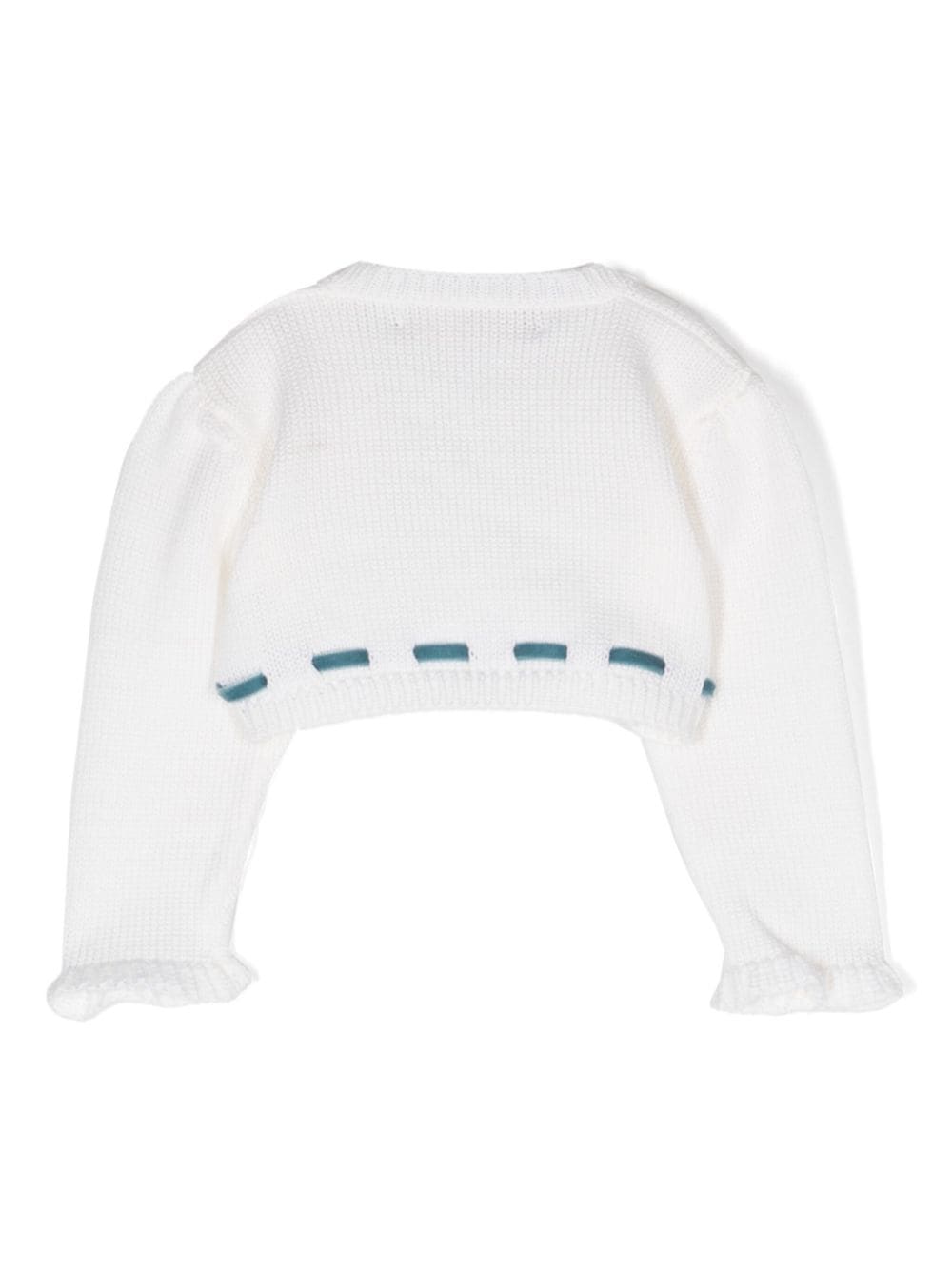 Cardigan crop per neonata La Stupenderia bianco con fiocco WCSP64 AZZ LA STUPENDERIA KIDS