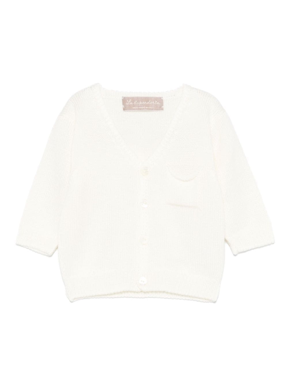 Cardigan per neonato La Stupenderia bianco con design lavorato a maglia WCCR63 802 LA STUPENDERIA KIDS
