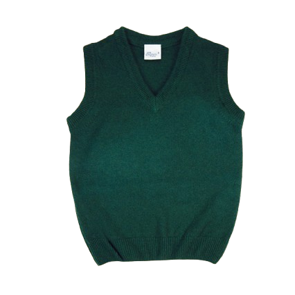 Gilet di lana per bambino Baroni verde con scollo a V 8835 VERDE BARONI KIDS