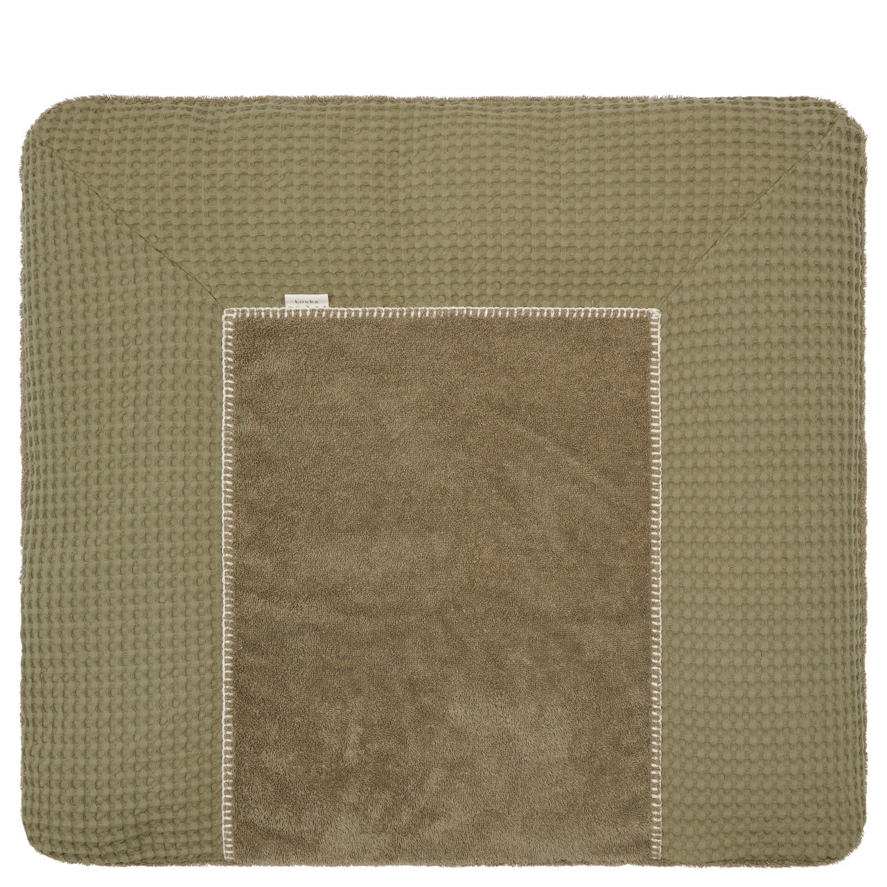 Copri fasciatoio Koeka Amsterdam Bonn naturale verde con tessuto a nido d'ape 1015-10-026 746 KOEKA KIDS