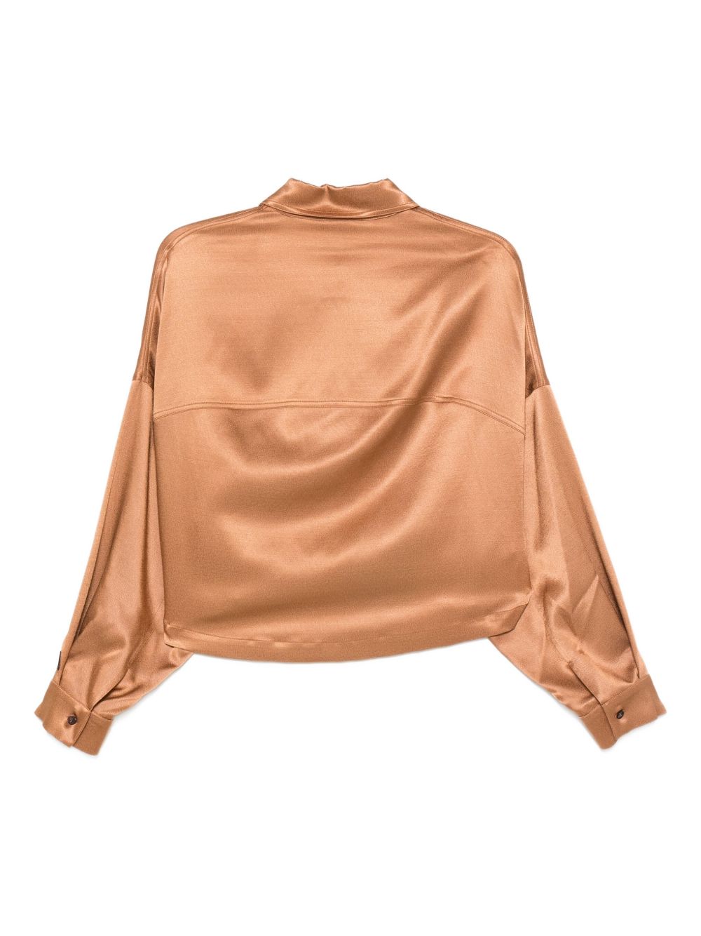 Camicia per donna Alysi marrone con lunghezza crop 165246 A5239 CN ALYSI