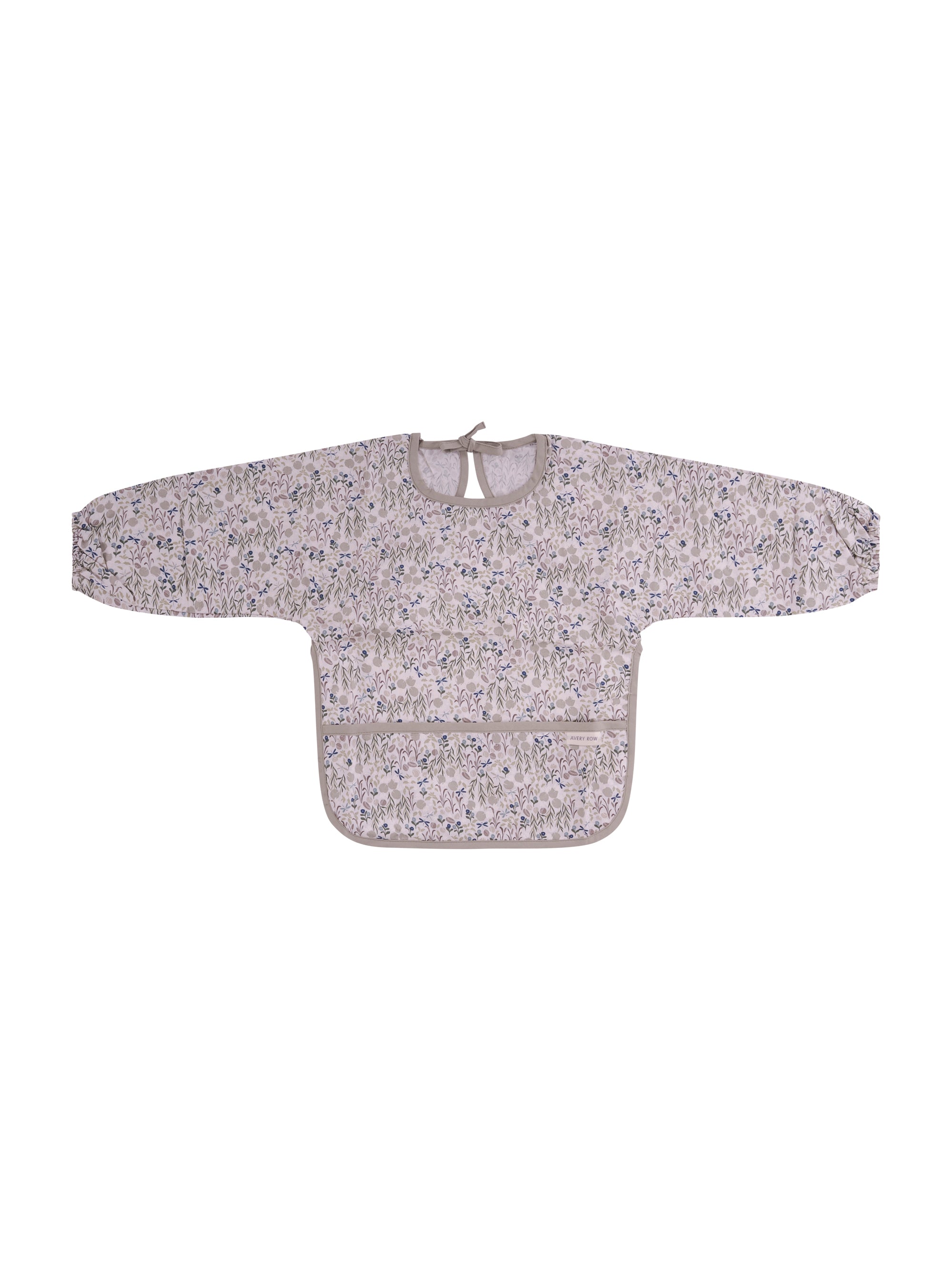 Bavaglino con maniche per neonati Avery Row verde con stampa naturalistica SLBRIV RIVERBANK AVERY ROW KIDS