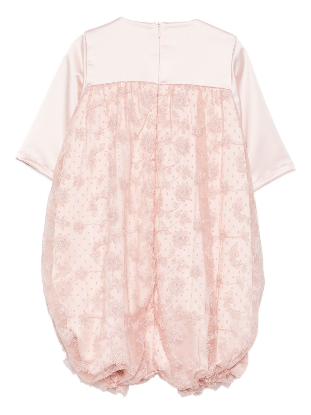Abito per bambina A'lapage rosa con motivo floreale con rose AL14 ROSA A'LAPAGE KIDS
