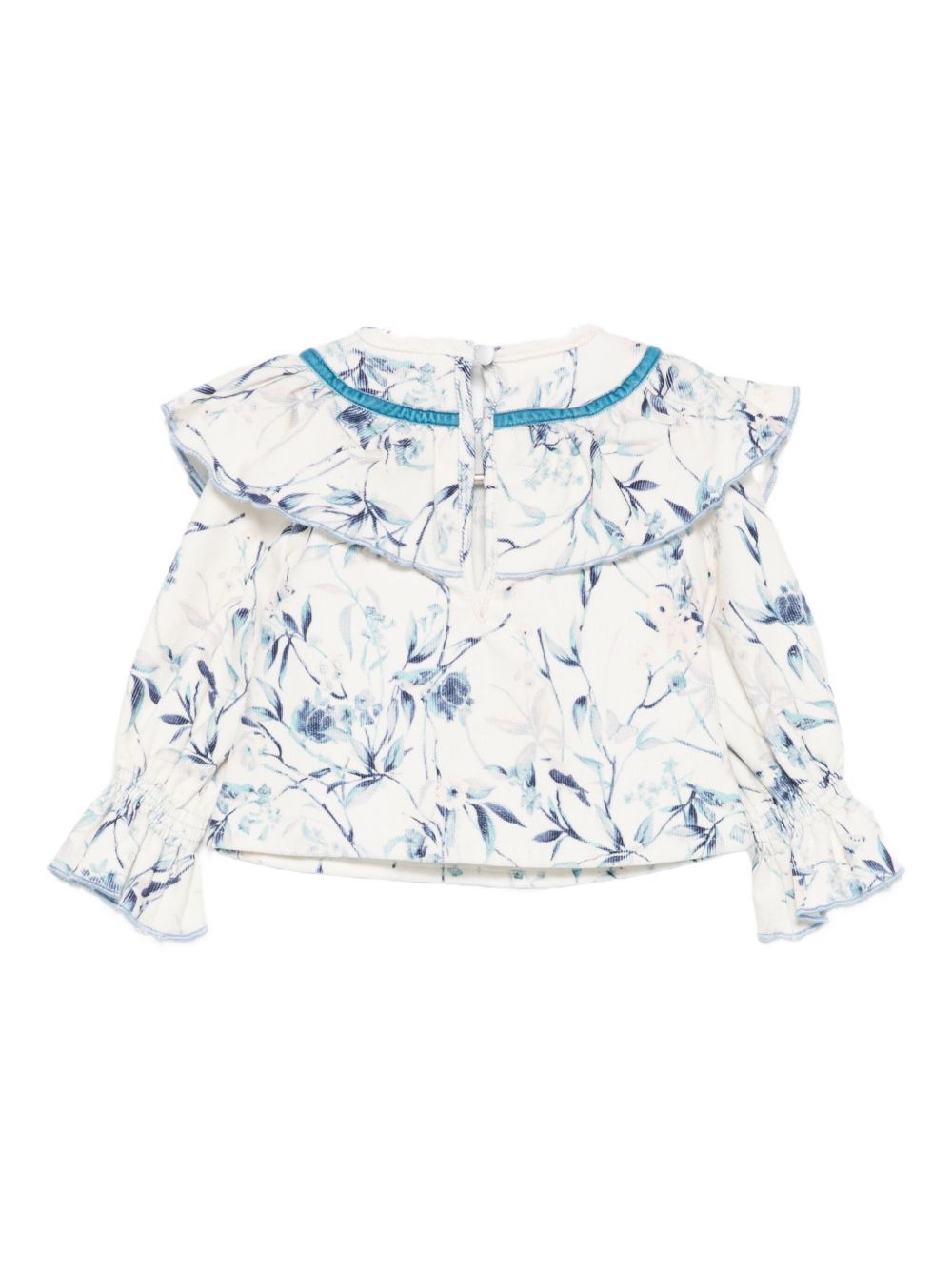 Camicia per neonata A'lapage azzurra con stampa floreale AL27BNB NAVY A'LAPAGE KIDS