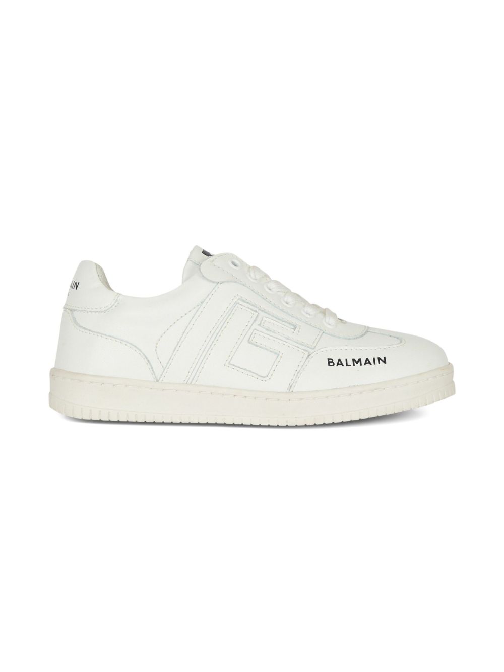 Sneaker monocolore per bambini Balmain Kids bianche con logo BX0Q16 Z1574 100 BALMAIN KIDS