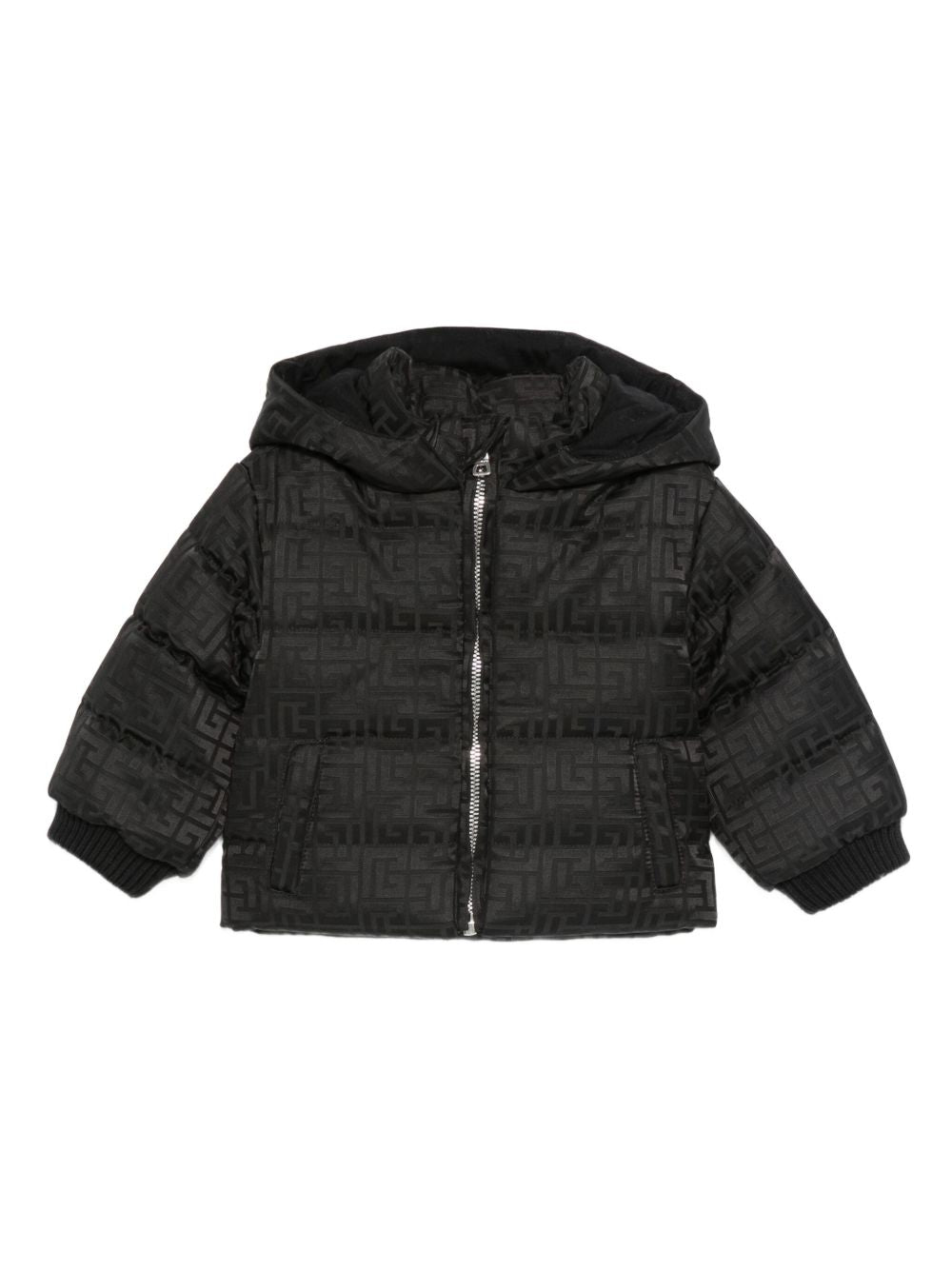 Giubbino per neonato Balmain Kids nero con design trapuntato BX2530 B0092 930 BALMAIN KIDS