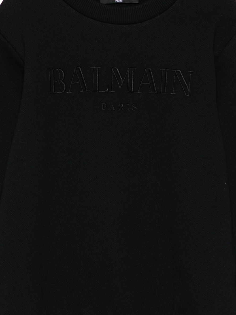 Felpa per bambino Balmain Kids nero con logo ricamato BX4Q50 Z3183 930NE BALMAIN KIDS