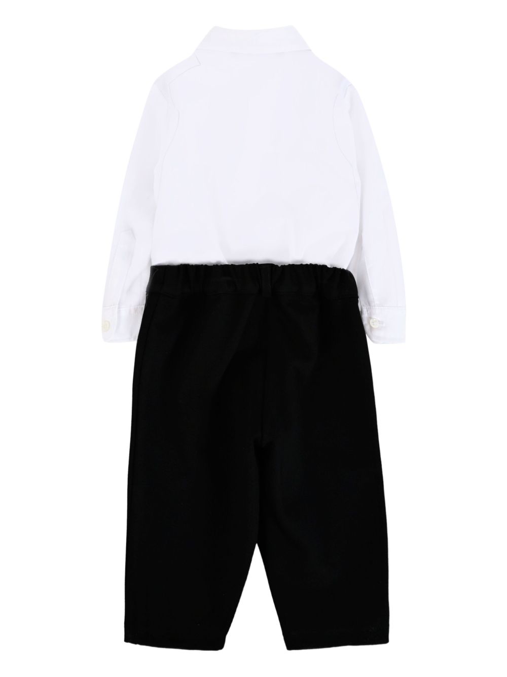 Abito elegante per neonato Balmain Kids nero con gilet e bottoni dorati BXA51A J0371 930BC BALMAIN KIDS