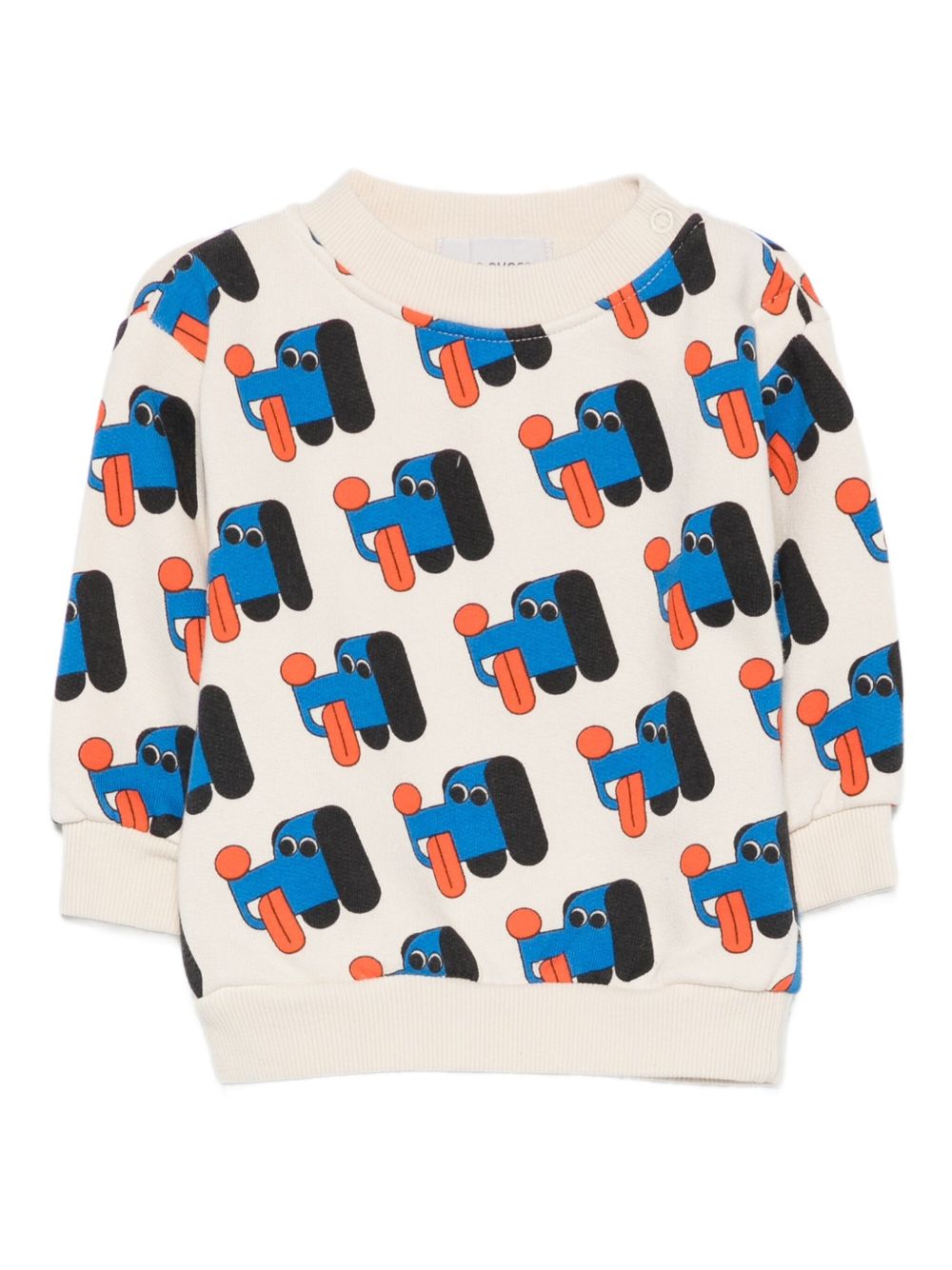 Felpa per neonato Bobo Choses bianco con stampa cane B225AB052 199 BOBO CHOSES KIDS