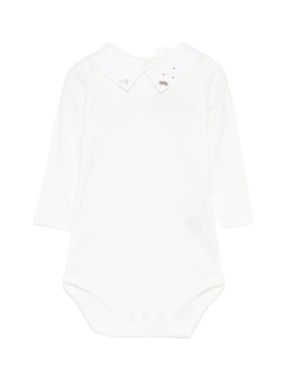 Tutina per neonati Bonpoint bianca con dettagli ricamati N05OUNK00001 002 BONPOINT KIDS