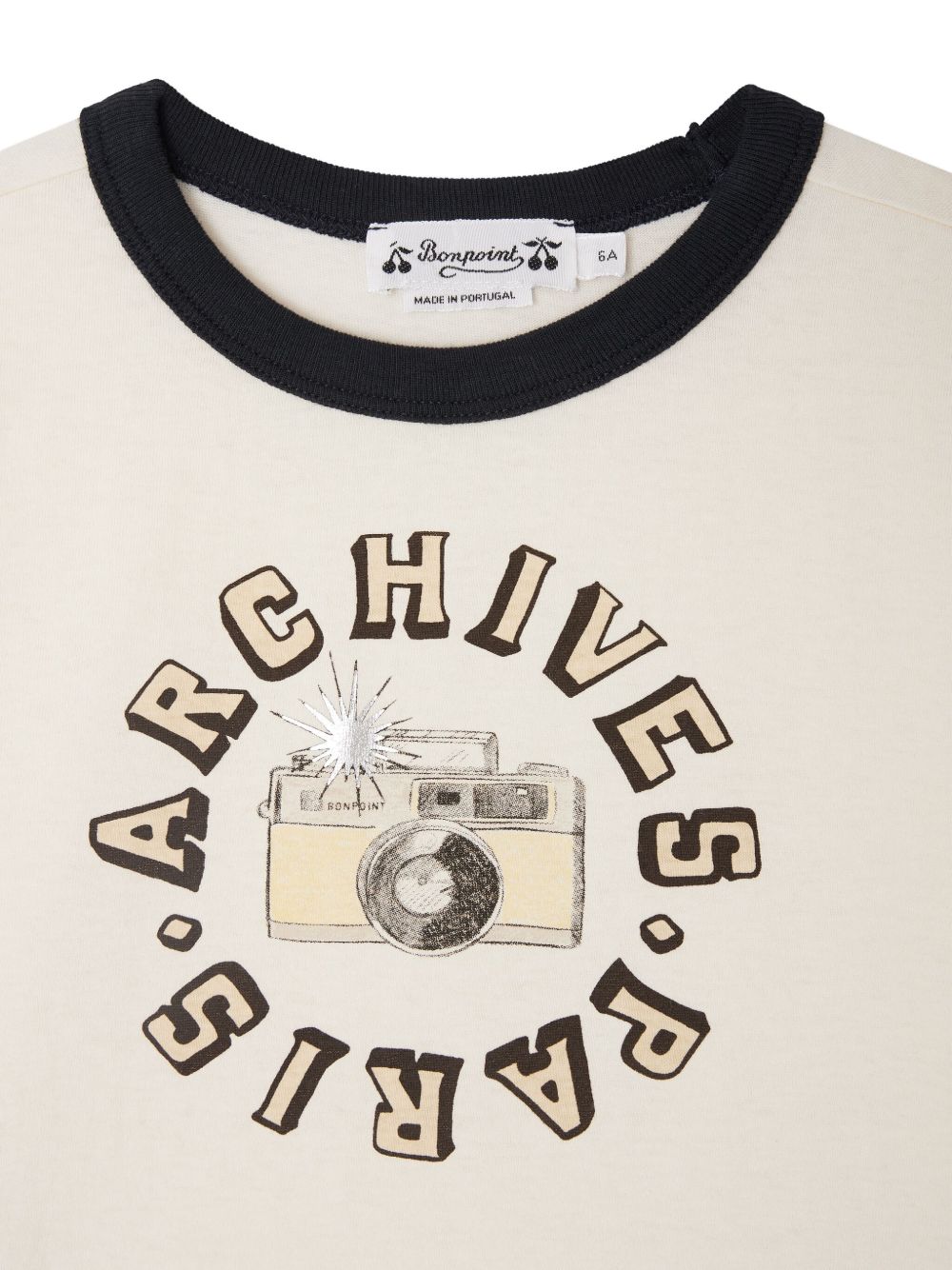 T-shirt per bambino Bonpoint Akiva bianco con stampa sul davanti P05BTSK00001 104 BONPOINT KIDS