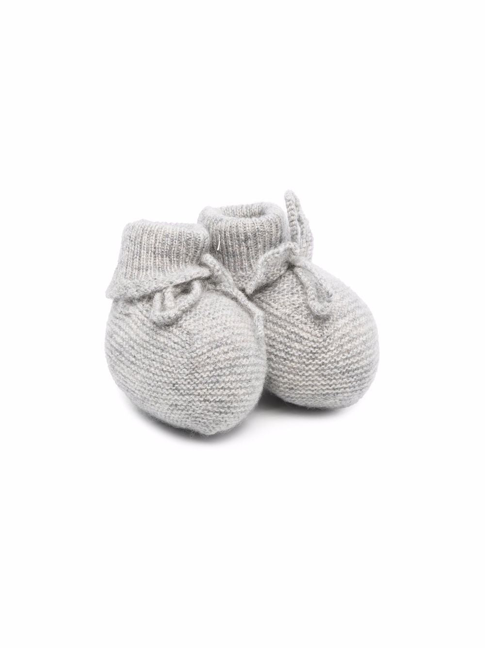 Scarpe primi passi per neonata Bonpoint grigio con fiocco PEBDA2837CH 092 BONPOINT KIDS
