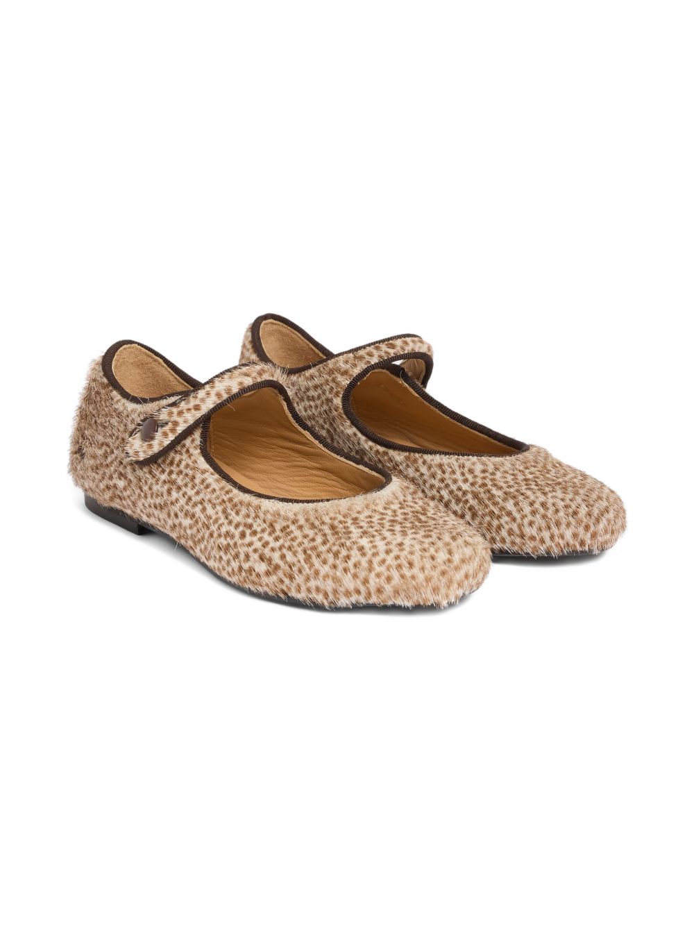 Ballerine per bambina Bonpoint marrone con motivo a pois W05GSOL00001 765 BONPOINT KIDS