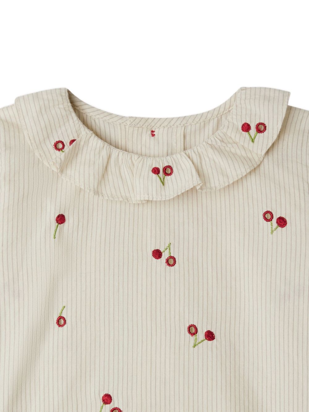 Blusa per neonata Bonpoint bianco con ricamo con ciliegie W05XBLW00006 151E BONPOINT KIDS
