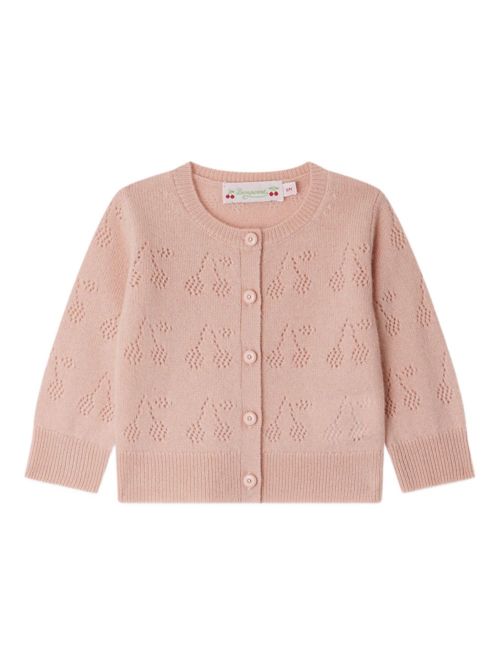 Cardigan per neonata Bonpoint rosa con bottoni W05XCAK00003 023 BONPOINT KIDS
