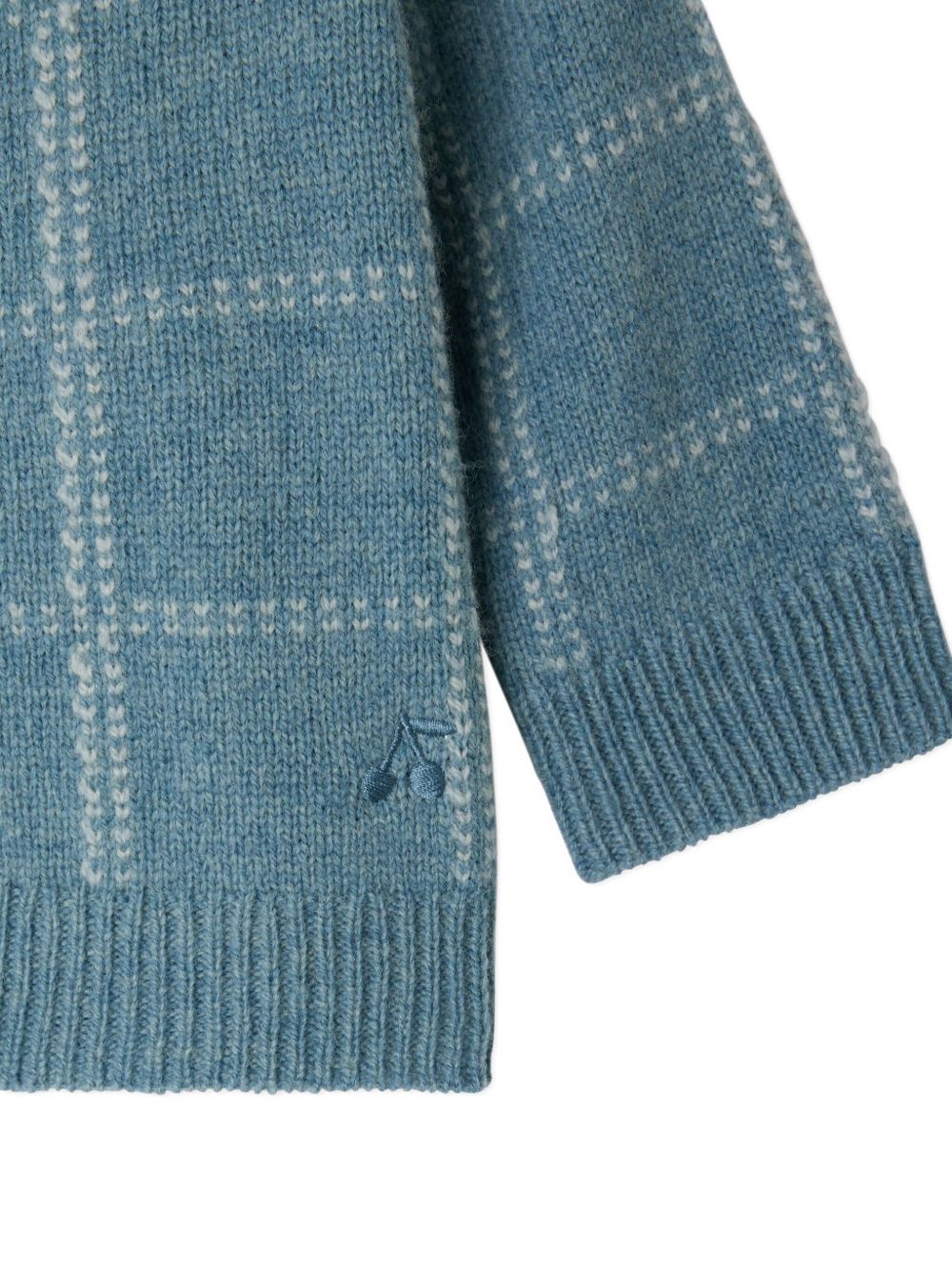 Cardigan per neonata Bonpoint azzurro a quadri W05XCAK00006 012 BONPOINT KIDS