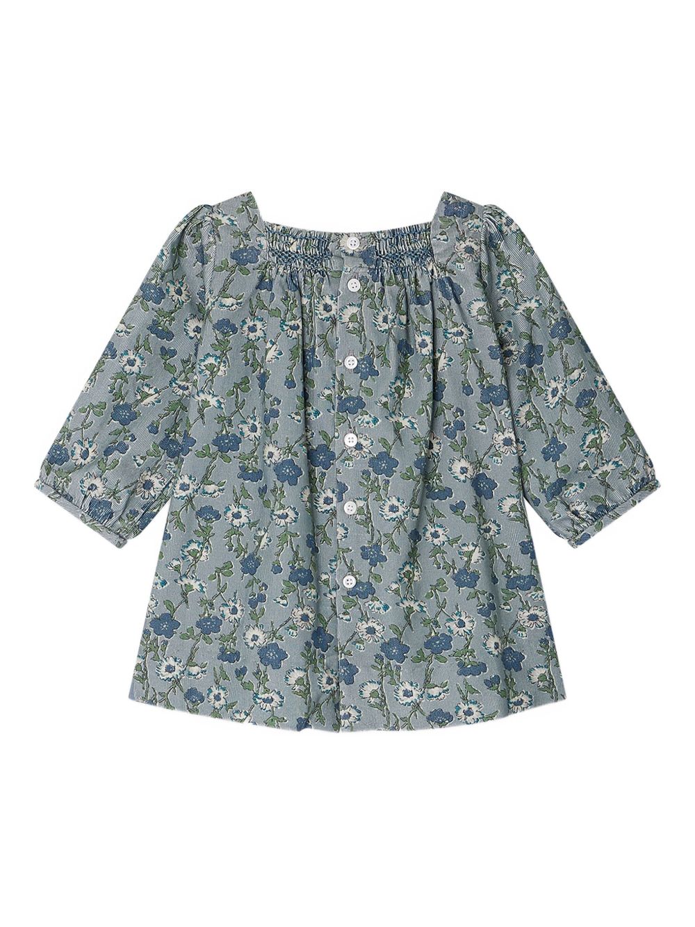 Abito per neonata Bonpoint blu con stampa a fiori W05XDRW00019 543B BONPOINT KIDS