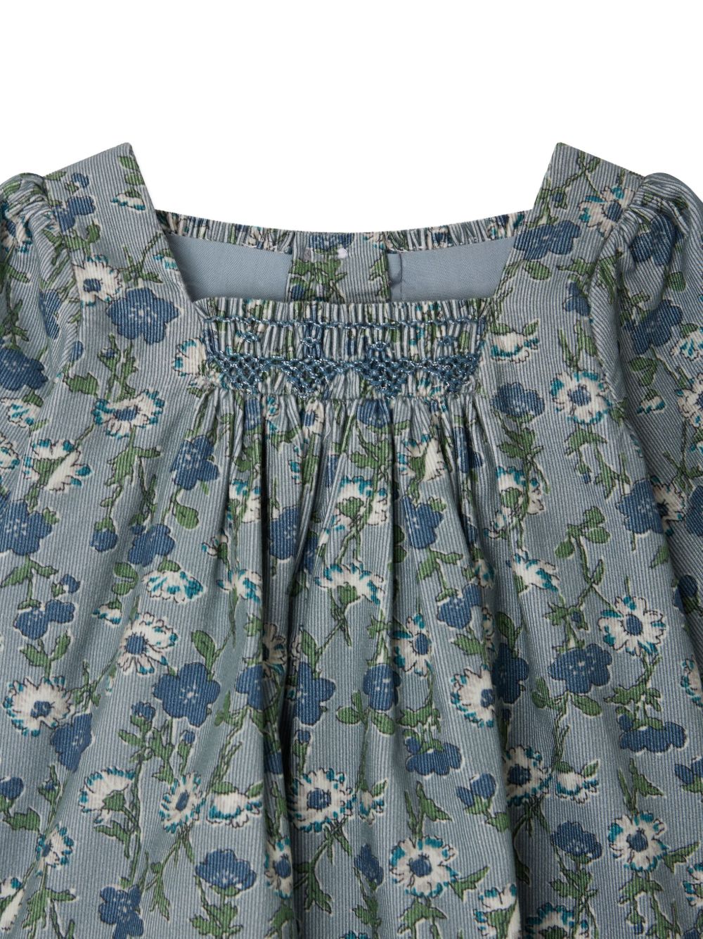 Abito per neonata Bonpoint blu con stampa a fiori W05XDRW00019 543B BONPOINT KIDS
