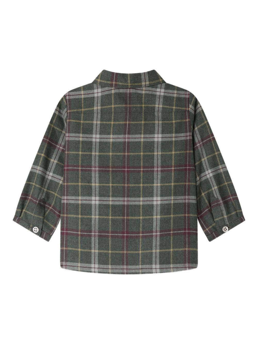 Camicia per neonato Bonpoint verde con motivo a quadri W05YSHW00011 395A BONPOINT KIDS
