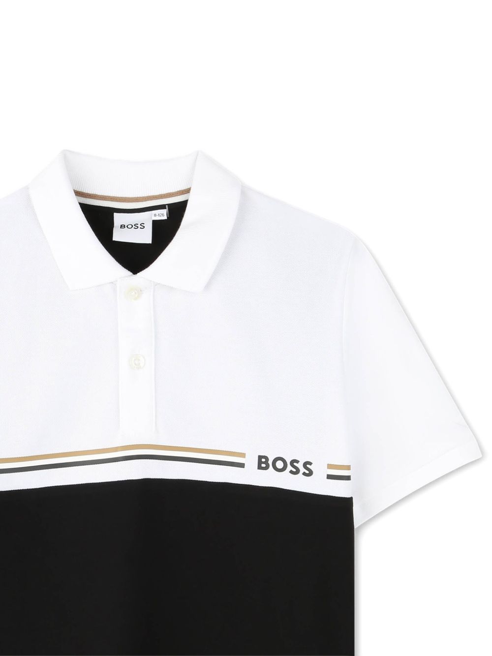 Polo per bambino Boss Kidswear multicolor con design color-block J52339 09B BOSS KIDS
