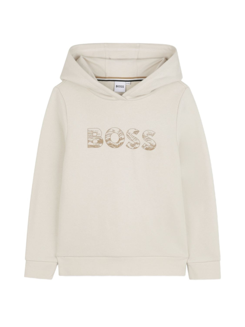 Felpa per bambino BOSS Kids beige con cappuccio J52355 21C BOSS KIDS