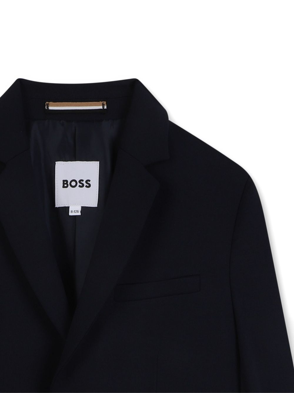 Blazer monopetto per bambino BOSS Kids blu con revers classici J52382 862 BOSS KIDS