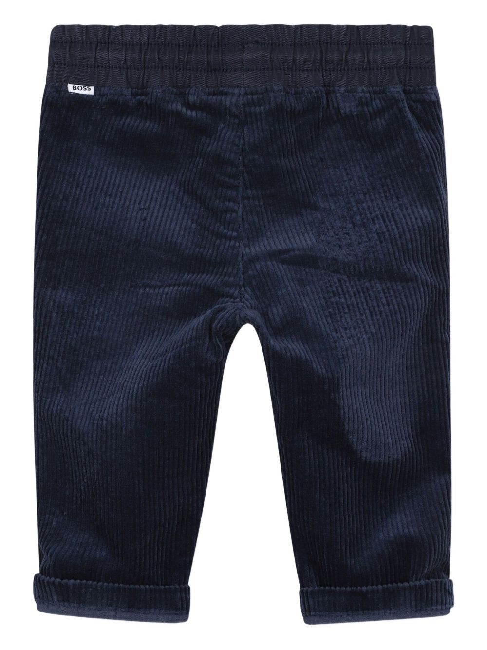 Pantaloni per neonato Boss Kidswear blu a coste con vita elasticizzata J52438 849 BOSS KIDS