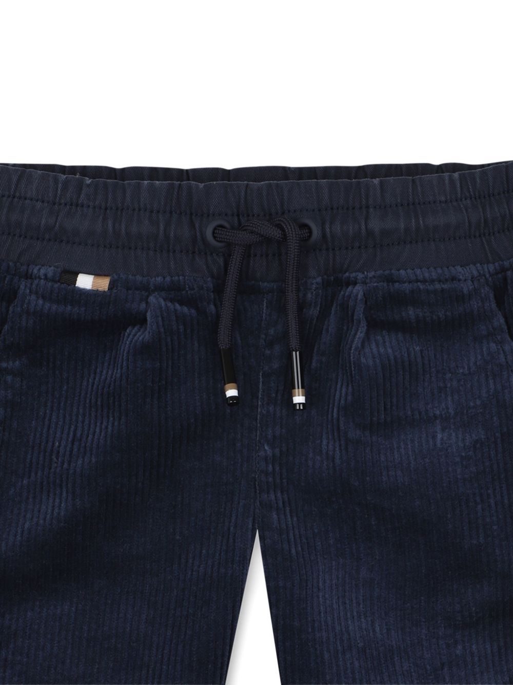 Pantaloni per neonato Boss Kidswear blu a coste con vita elasticizzata J52438 849 BOSS KIDS