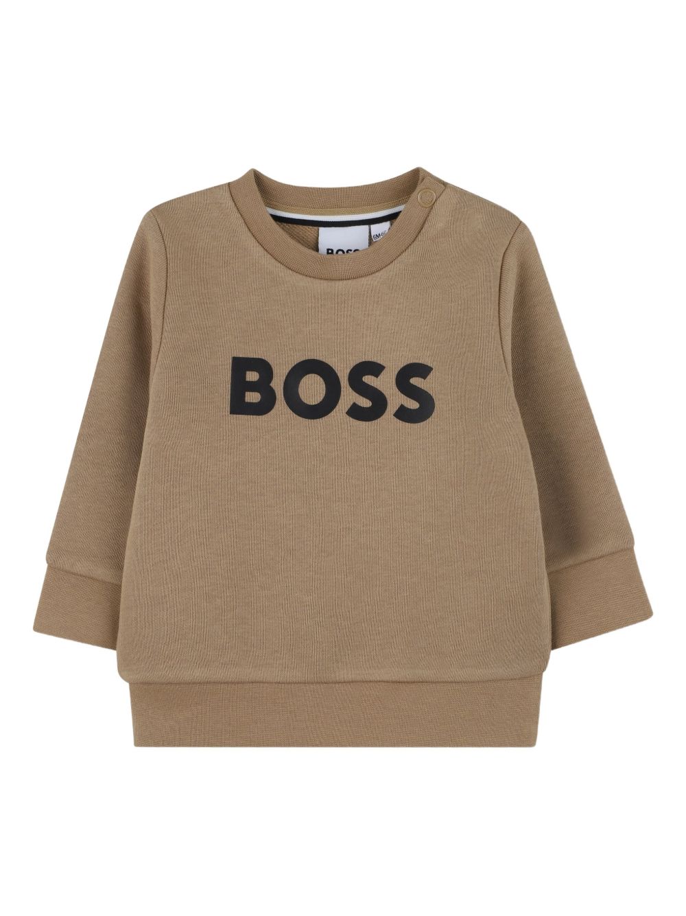 Felpa per neonato Boss Kids marrone con stampa logo J52458 269 BOSS KIDS