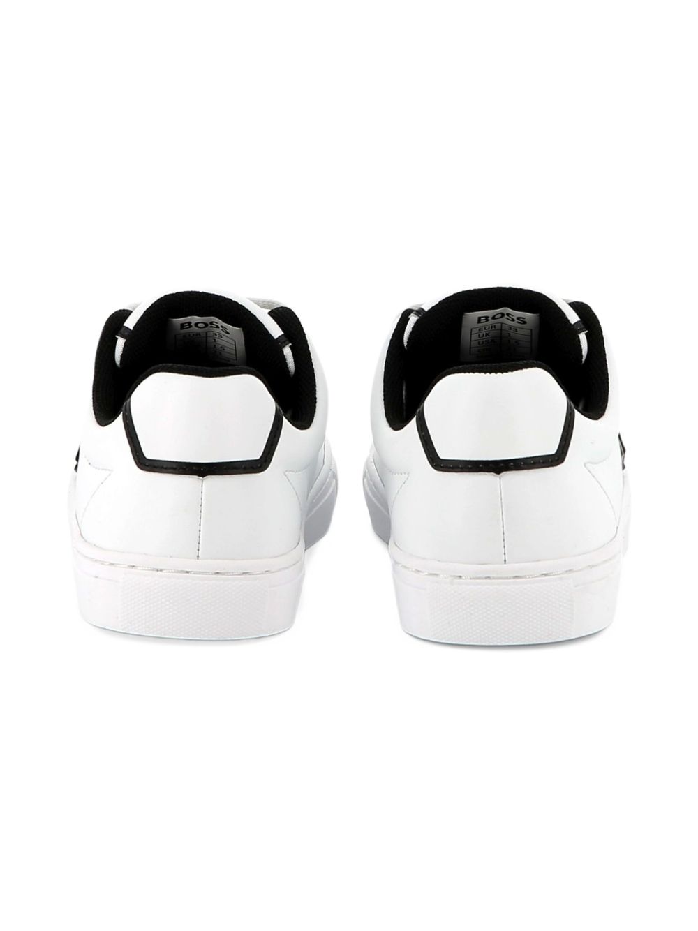 Sneakers per bambino BOSS Kids bianche con dettaglio con placca con logo J52554 10P BOSS KIDS