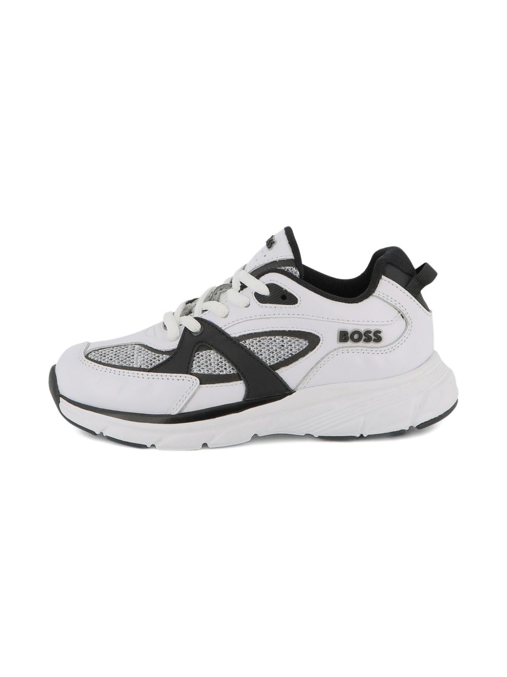 Sneakers per bambino Boss Kids bianche con inserti in rete J52570 10P BOSS KIDS