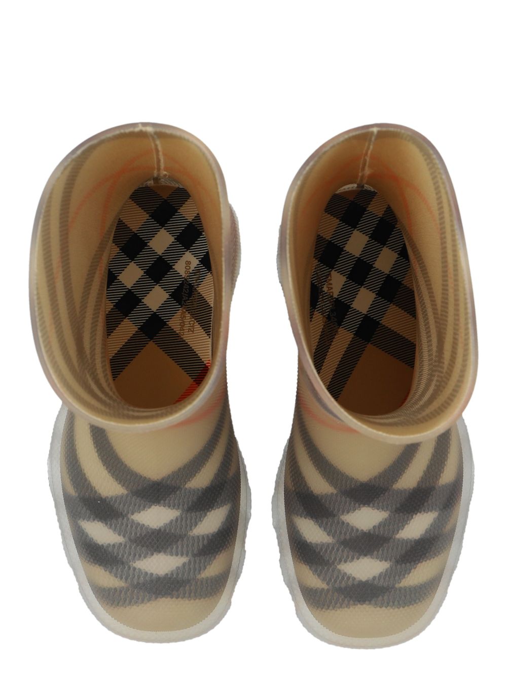 Stivaletti Marsh Check per bambina Burberry Kids beige con caratteristico motivo a quadri 8089242 B9368 BURBERRY KIDS
