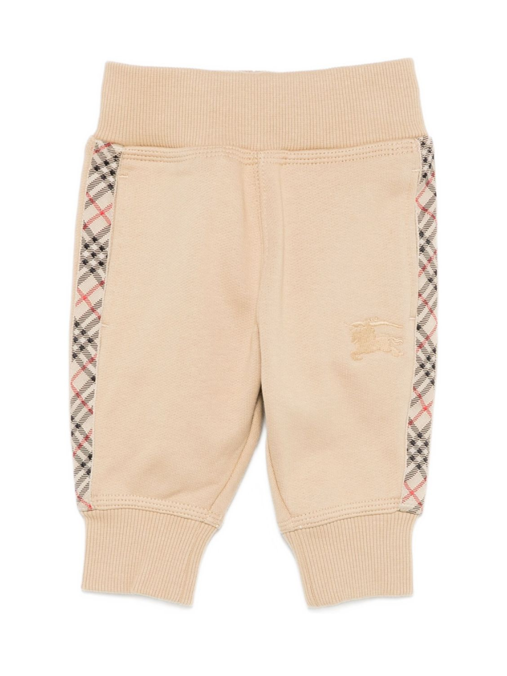 Pantaloni sportivi per neonati Burberry Kids beige con fettuccia Burberry Check 8112568 B9719 BURBERRY KIDS