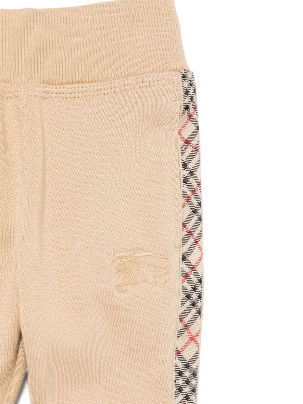 Pantaloni sportivi per neonati Burberry Kids beige con fettuccia Burberry Check 8112568 B9719 BURBERRY KIDS