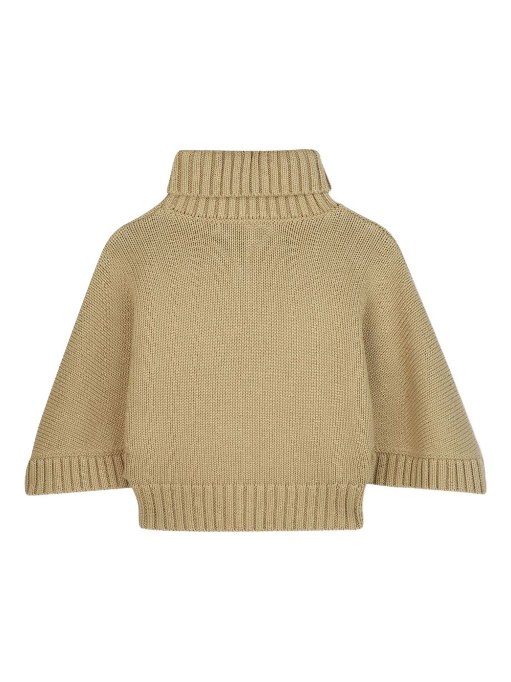 Maglione per bambina Chloé Kids beige con collo alto a coste C20642 63C CHLOE' KIDS