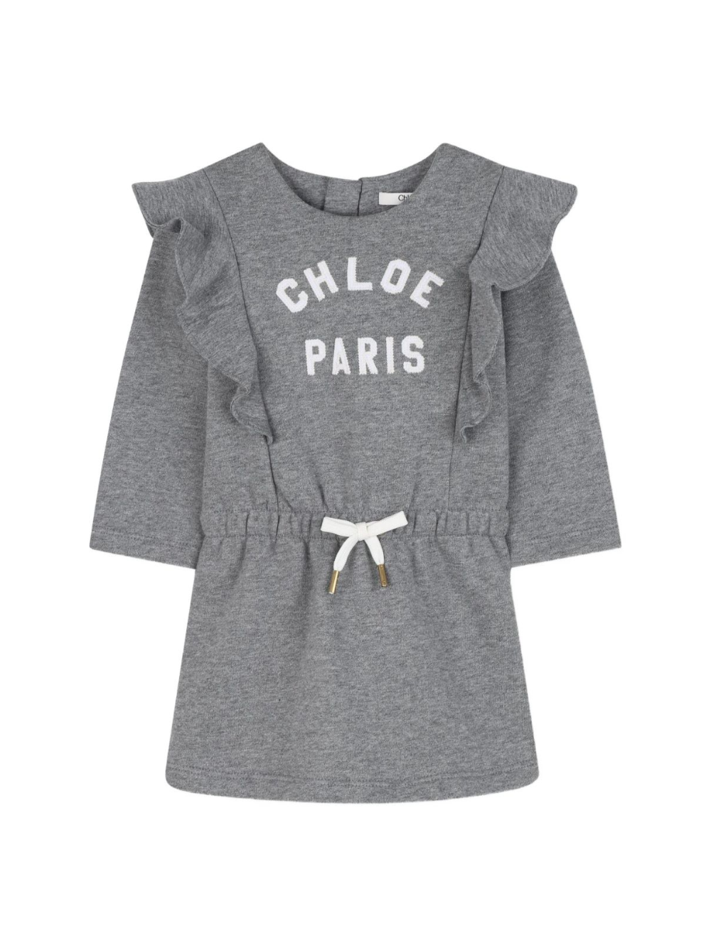 Abito per neonata Chloé Kids grigio con stampa con logo C20712 A46 CHLOE' KIDS