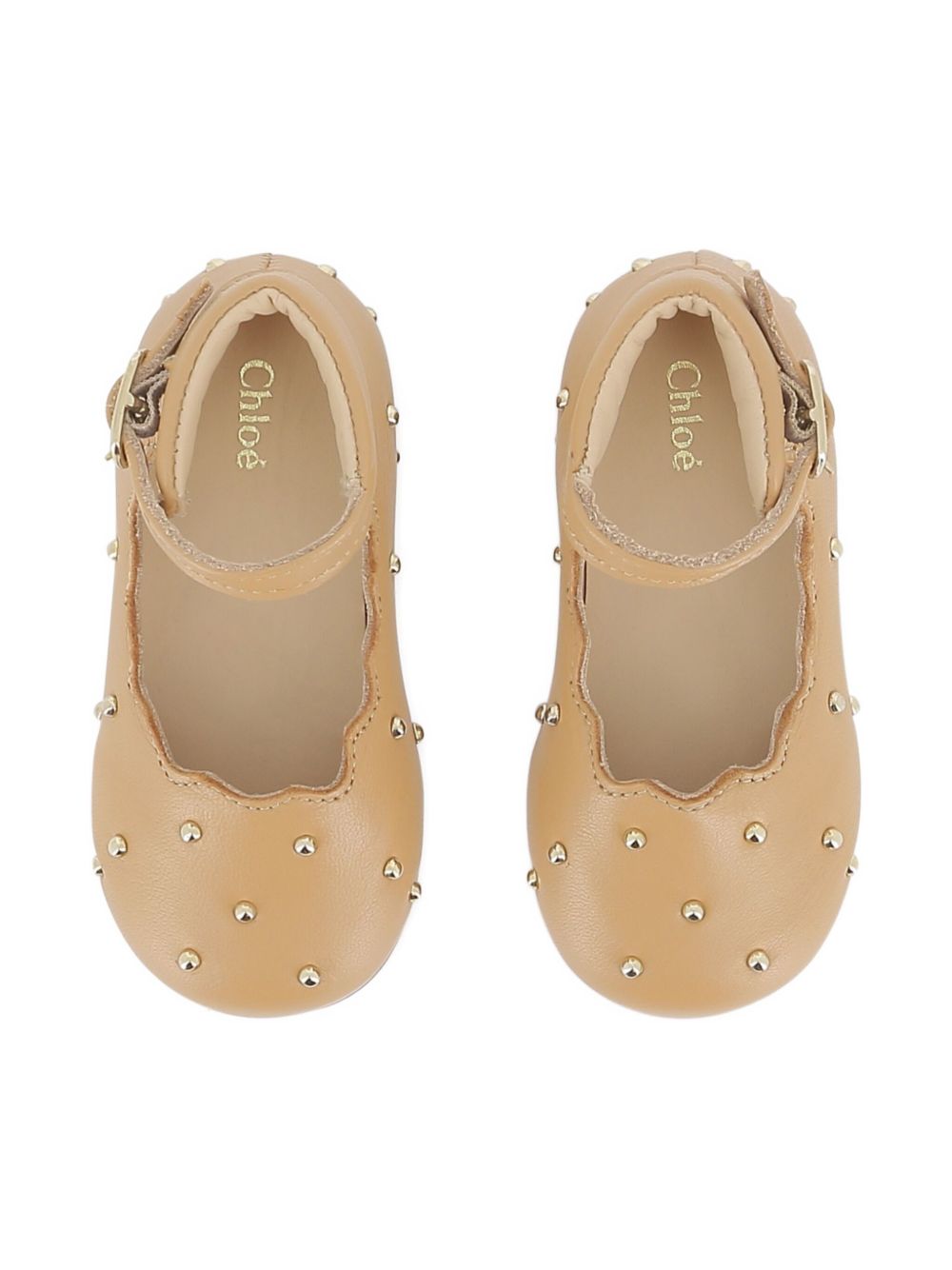 Ballerine per bambina Chloé Kids beige con orlo a smerlo C20729 31C CHLOE' KIDS