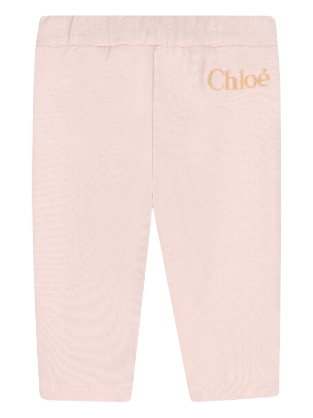 Pantaloni sportivi per neonata Chloé Kids rosa in cotone con vita elasticizzata C20738 46J CHLOE' KIDS