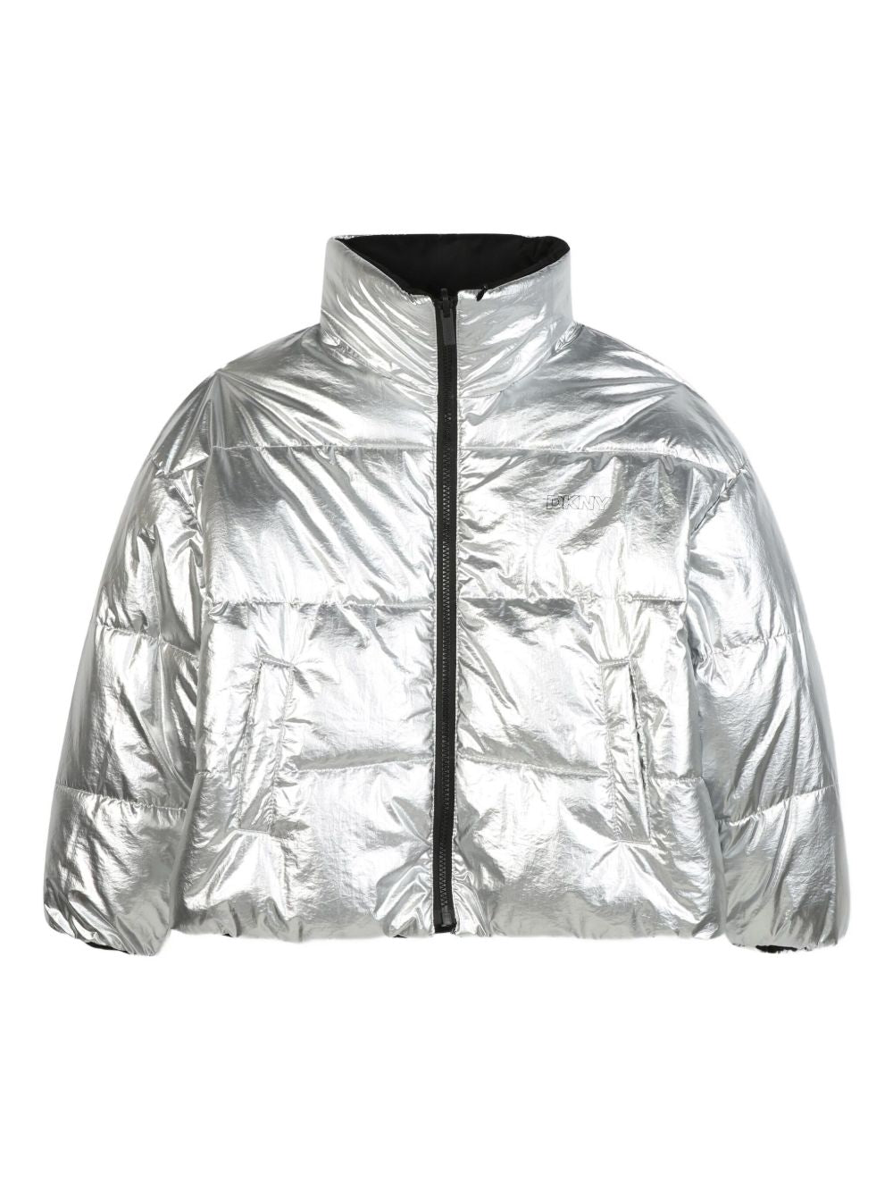Piumino per bambina Dkny Kids nero con design trapuntato D62381 09B DKNY KIDS
