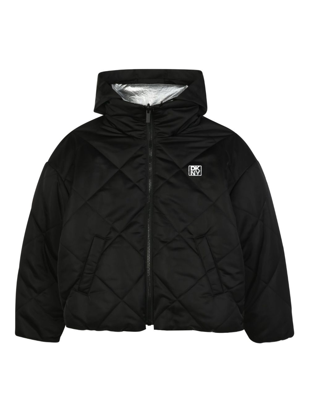 Piumino per bambina Dkny Kids nero con design trapuntato D62381 09B DKNY KIDS