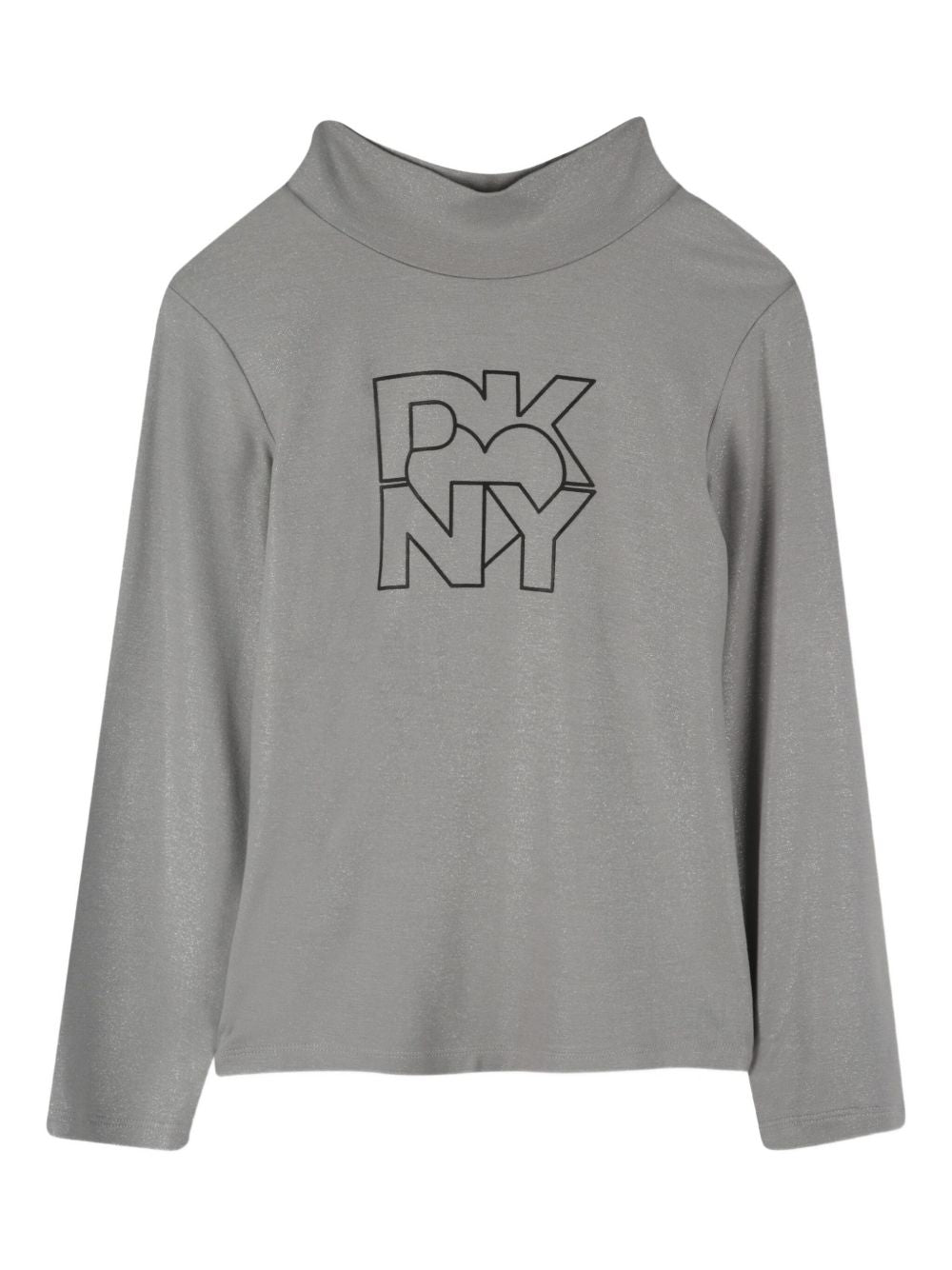 Maglione per bambina DKNY Kids grigio con collo a lupetto D62420 016 DKNY KIDS
