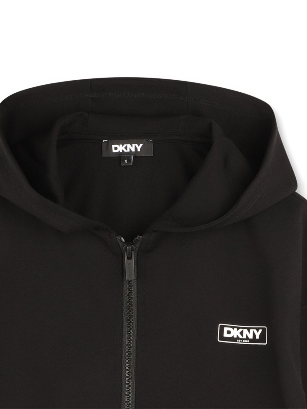 Felpa per bambini Dkny Kids nera con cappuccio e zip D62430 09B DKNY KIDS