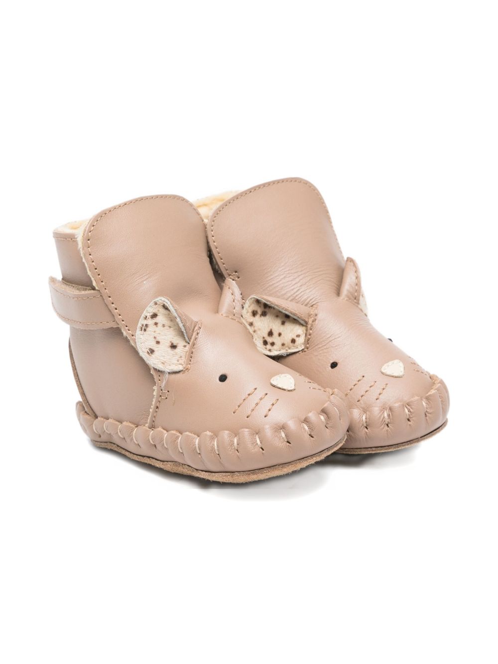 Stivali per neonata Donsje beige con motivo a muso di topo 1028124 LE130 DONSJE KIDS
