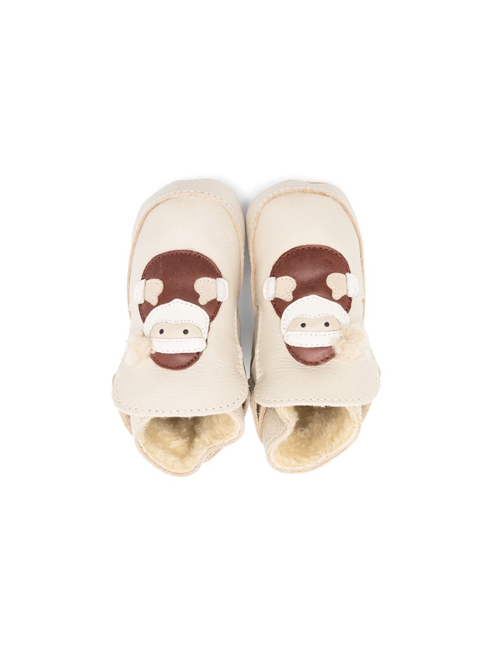 Stivali per neonato Donsje beige con Babbo Natale 1035704 PU007 DONSJE KIDS