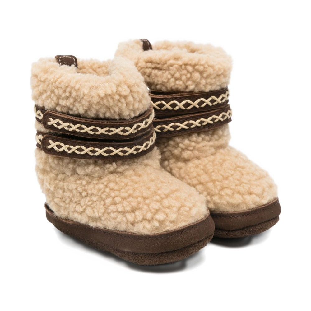Stivali per neonata Donsje beige con suola in camoscio 1042000 NL113 DONSJE KIDS