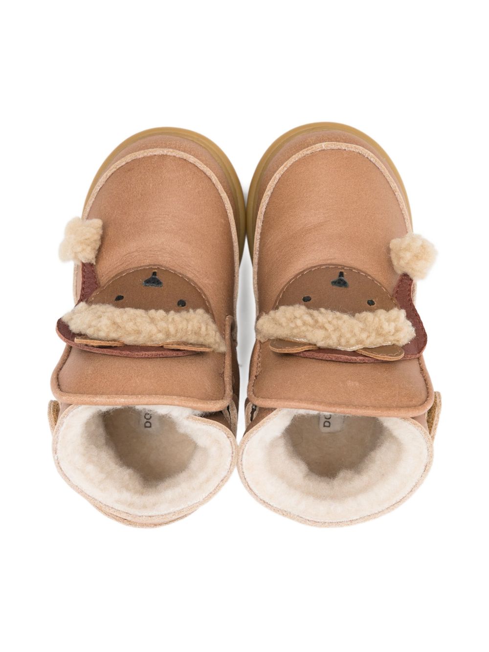 Stivali per neonato Donsje beige con applicazioni orso di Natale 1500105 LE195 DONSJE KIDS