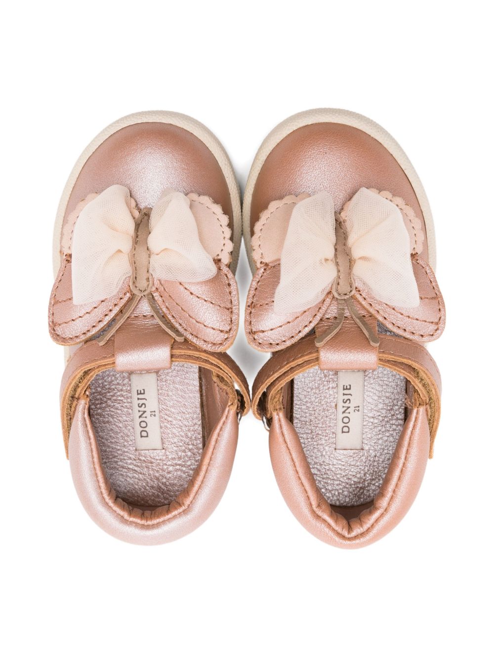 Sneakers per neonata Donsje rosa con decorazioni a farfalla 1503300 LE203 DONSJE KIDS