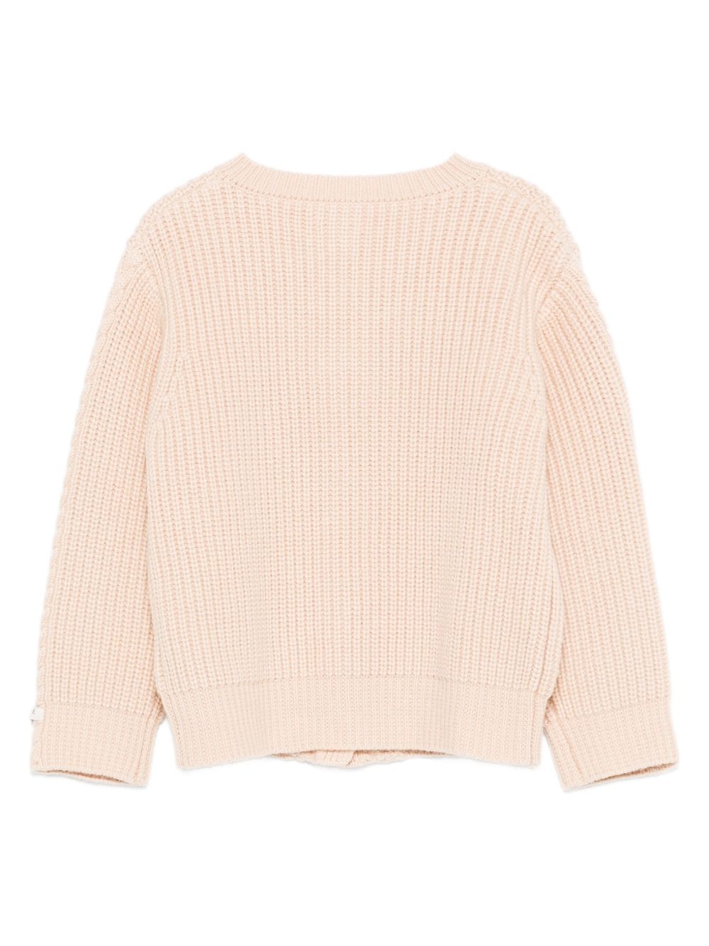 Cardigan per bambina Donsje beige con bottoni e motivo a trecce 4101000 00099 DONSJE KIDS