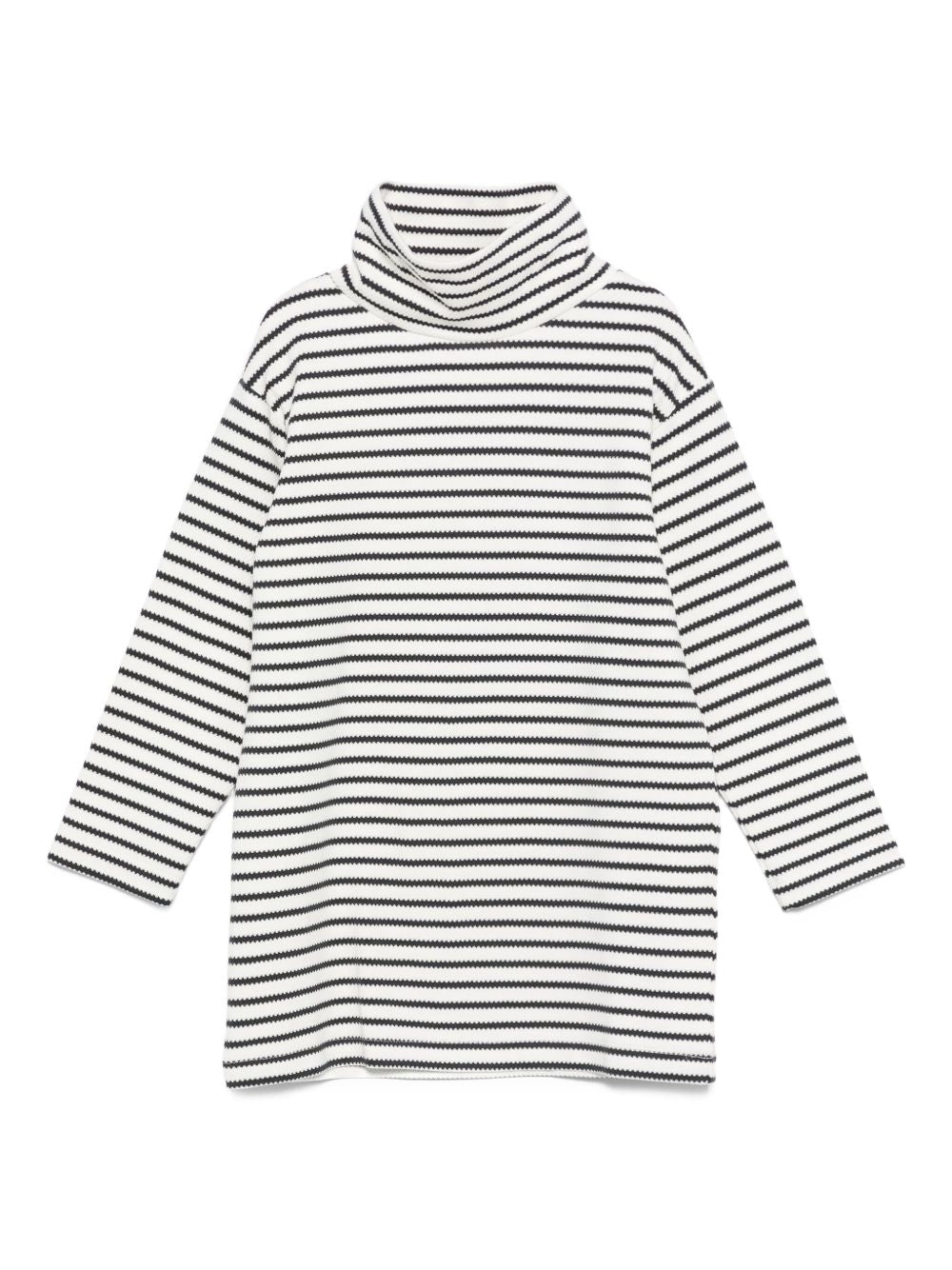 Abito per bambina Douuod Kids bianco e nero con collo alto DX1A20 Z3381 101GR DOUUOD KIDS
